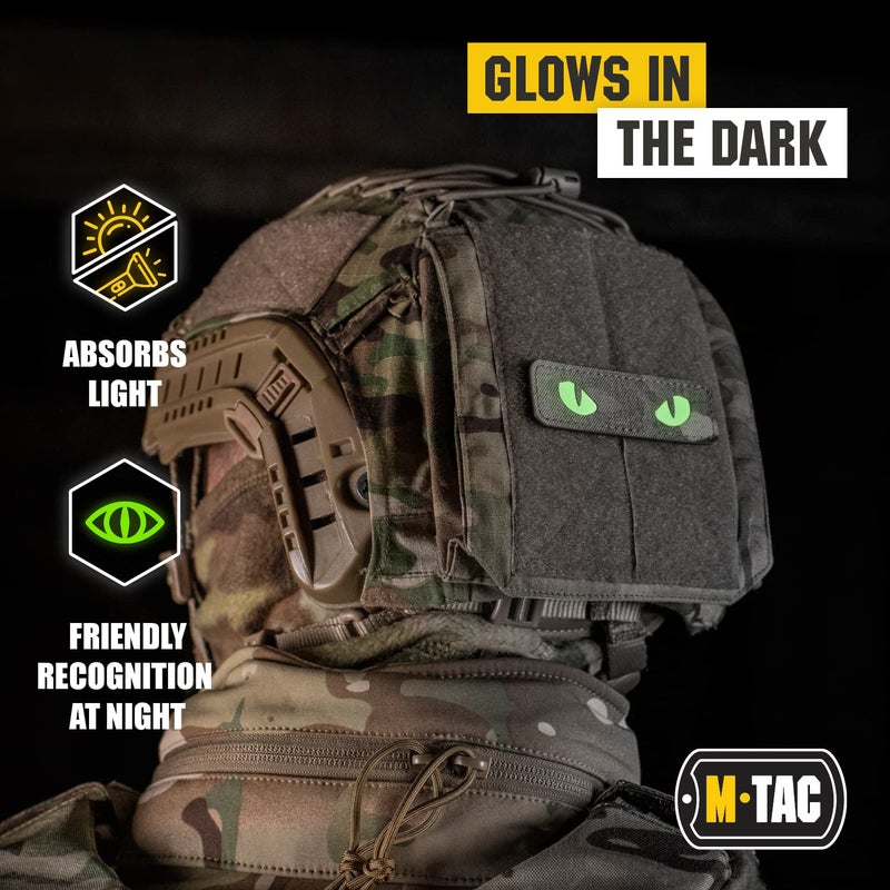 M-Tac عيون القطط - تتلألأ في الظلام - رقع معنوية رقعة تكتيكية عسكرية لربط القتال (تمويه - GITD) - Image 5